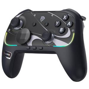 lot 192 image: EasySMX S10 Switch 2 Controller-One Key Wake-up, Switch 2 Pro Controller with 6 Axis Gyro, NFC Function, TMR Anti-Drift Joystick, HD Rumble, Swappable D-Pad & Faceplate-black - Retail $60