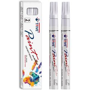 lot 202 image: TFIVE White Permanent Paint Marker Pens - 2 Count Oil Based Marker Pen, Medium Tip, Waterproof & Quick Dry, for Office, Art projects, Rock Painting, Ceramic, Glass, Wood, Plastic, Metal, Canvas - Retail $7