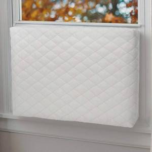 lot 230 image: Foozet Indoor Air Conditioner Cover Double Insulation, Medium Beige - Retail $19