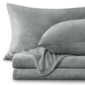 lot 237 image: BEDELITE Flannel Sheets Full Size Grey - Super Soft Fleece Sheets Set Fluffy Extra Plush, 4 Piece(Include Fitted Sheet, Flat Sheet, 2 Pillowcases) - Retail $39
