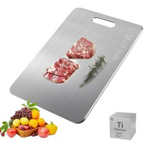 lot 240 image: Titanium Cutting Boards, New Titanium Cutting Board for Kitchen, Double-Sided Food-Grade Cutting Boards Non Toxic, Hygiene and Durability, Easy to Clean��L-15L11W��