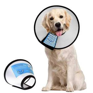 lot 241 image: Supet Dog Cone Collar Adjustable After Surgery, Comfortable Pet Recovery Collar & Cone for Large Medium Small Dogs, Elizabethan Dog Neck Collar Plastic Practical - Retail $17