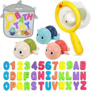 lot 262 image: Bath Toys for Kids Ages 1-3 - Baby Water Table Pool Toys For Toddlers Mold Free Wind-Up Turtle Toy Bathtub Shower Toy for Infants Babies 6-12-18 Months 1 2 3 4 Year Old Girls Boys Birthday gifts - Retail $15