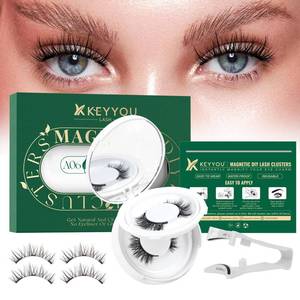 lot 284 image: KEYYOU Reusable Magnetic Eyelashes 2 Pair with Applicator No Glue Needed 3D Natural Magnetic Lashes, Easy to Apply & Long Lasting for Daily Use & Events(A06A06) - Retail $8