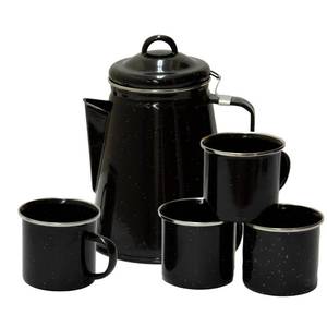 lot 299 image: Stansport Enamel Percolator Coffee Pot 8 Cup - Retail $38