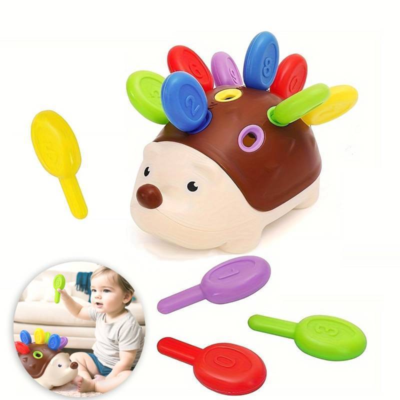 lot 23564 image: Vamotto Fine Motor Skills Toys for Toddlers 1-3, Hedgehog Montessori Toys with Color Sorting & Counting, Sensory Learning Toys for Baby 12-36 Months, Educational Toys Gift for Boys Girls