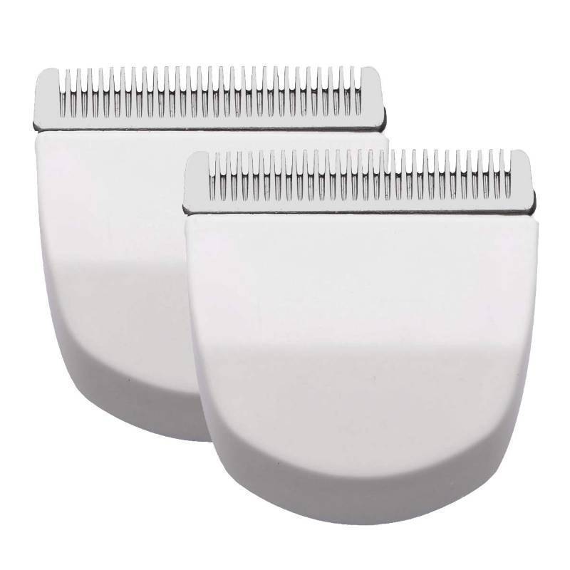 lot 28250 image: Audoc 2PCS White Professional Peanut ClippersTrimmers Snap On Replacement Blades #2068-300-Fits Compatible with Peanut Hair Clipper