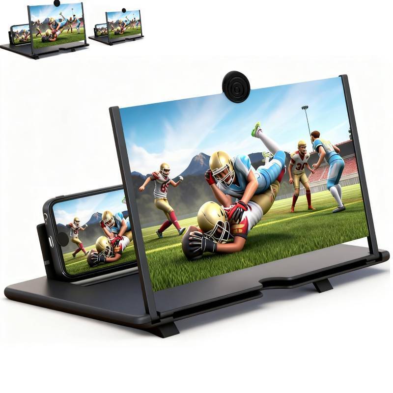 lot 39168 image: Screen Magnifier for Cell Phone,3D HD Foldable Amplifier Phone for Movies, Videos, and Gaming,Foldable Cell Phone Stand with Screen Amplifier,Supports All Smartphones 12 inch