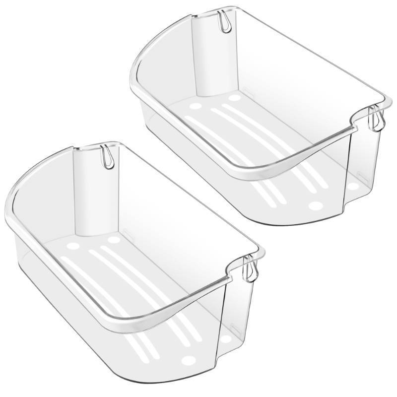 lot 47775 image: Upgraded 240356402 Refrigerator Door Bin Replacement for Frigi.daire Refrigerator Door Shelf Parts LFSS2612TF0 LFSS2612TE0 FFSS2615TE0 Door Shelf Shelves By AMI PARTS (Length 15.38) 2 pack