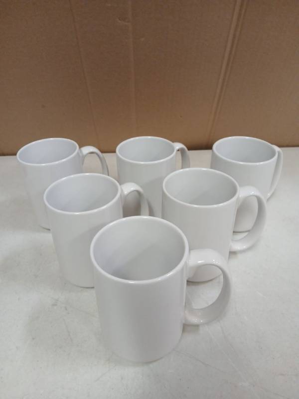 lot 23620 image: White Coffee Mugs 6pk
