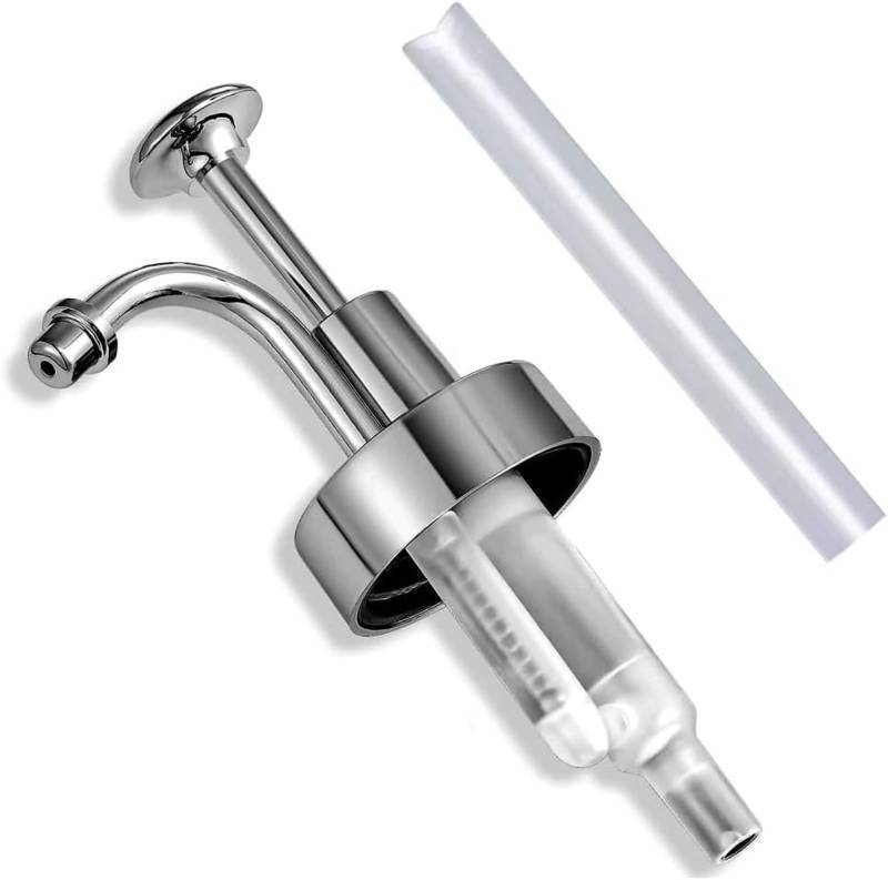 lot 28869 image: Soap Dispenser Pump Head, Replacement for 1.3in (33 mm) Neck Size Bottles, Rust Proof & Leak Proof for Soap Lotion Bottle Upcycling (Silver)