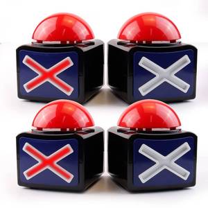 lot 24005 image: BEAN LIEVE 4Pack Game Buzzer - Quiz Trivia Lights Sound, Red Game Buzzer for Adults