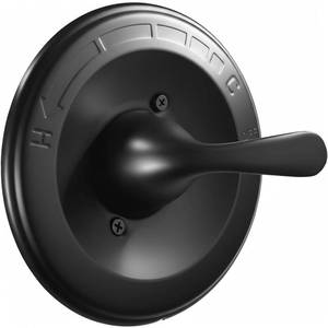 lot 24006 image: Universal Shower Trim Kit Replacement for Delta 1314 Series, Matte Black Shower Handle & Cover Plate, Durable Metal Construction, Easy Install (Valve & Cartridge Not Included)