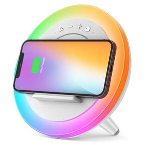 lot 24016 image: Swarmir Bluetooth Speaker with Lights, Wireless Charging Speaker, Best Birthday Gift Ideas Teenage,Applicable for BedroomTeen Girl GiftsPlease use The Original Adapter(5W Wireless Charging)