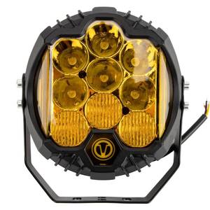 lot 24020 image: 7 Inch Round LED Offroad Light - PSLER Driving Light Off Road 28W 5000LM Spot Flood Combo Work Light IP67 with DRL for Wrangler Pickup SUV ATV UTV Cart Trucks 4x4 F150 Yellow