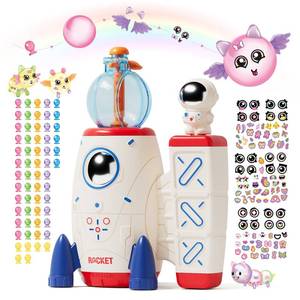 lot 24039 image: PINSHILE DIY Space Magic Balloon Craft Kit, Sticker Decorated Balloons Toy for Kids, Rocket Air Pump Fun with Balloon Monster Pals, DIY Creative Activity, Birthday Gifts for Girls Boys Ages 3