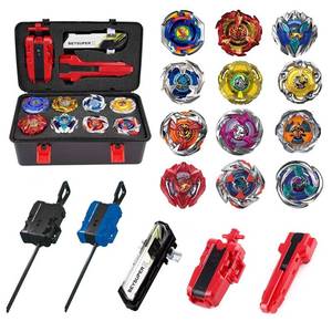 lot 24051 image: MUSTYBELT Bey Battling Top Burst Gyros Toy Set Toy Gift for Children Boys Ages 6 8 10 12 Combat Battling Game 12 Burst Spinning Tops 3 Two Way Launchers Grip Starter