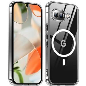lot 39537 image: PITCHESSY Designed for Google Pixel 9A Case Clear with Magnetic,Transparent Shockproof Protective Phone Cases Slim Cover for Google Pixel 9A Case-Clear