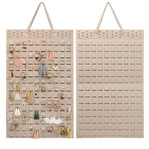 lot 39557 image: Resovo Hanging Earrings Organizer, Earring Holder & 20 Hooks, Holds Up To 300 Pairs, Compact Design, Soft Material, Earring Hanger Earring Display Hanging Organizer for Women Girls -1 Pack