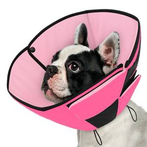 lot 39571 image: Queenmore Dog Cones for Small Dogs, Soft Cone for Dogs After Surgery, Adjustable Comfy Cone for Dogs & Cats, Comfortable Pet Cone After Surgery for Wound Healing, Pink S