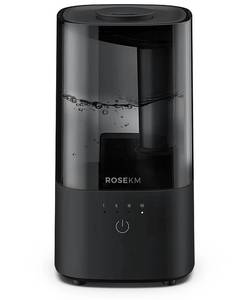 lot 48180 image: ROSEKM Humidifiers for Bedroom (1.1L), Small Cool Mist Humidifier for Home Plant and Baby Nursery, Quiet Ultrasonic Humidifier with 360° Nozzle, Auto Shut-Off, Filterless, Black