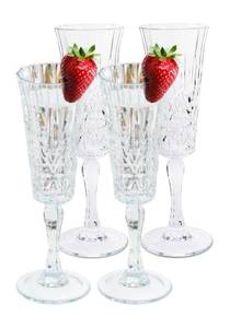 lot 48209 image: BELLAFORTE - Shatterproof Tritan Plastic Champagne Flute Clear, 6oz, set of 4 Myrtle Beach Dishwasher Safe Plastic Champagne Glasses - Glassware for indoor and Outdoor Use, BPA Free
