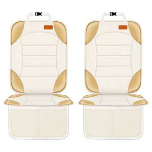 lot 48225 image: Siivton Car Seat Protector for Child, Cushion for Leather & Fabric Seats, 2 Mesh Pockets, Non-Slip Bottom, Waterproof for Vehicles - Baby & Pets (2 Pack)