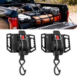 lot 48228 image: UNONLUX Fit for Ford F150 Ratchet Straps Retractable,Patent Pending Upgraded Heavy Duty 360° Rotation One-Handed OperationTie Down Straps for 15-25 Ford F150 Accessories 17-25 F250 F350 F450 F550