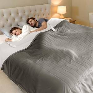 lot 48231 image: FVERWAG Heated Blanket Queen Size - 84 x 90 Electric Blanket with 5 Heat Settings, Double Zone Heating, 10 Hrs Auto Off, Overheat Protection, Washable Heating Blanket, Gifts for Grandma, Grey