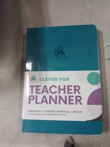 lot 55050 image: Clever Fox Teacher Planner - 7-Period Layout