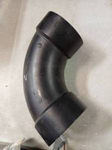 lot 55055 image: 3-inch Black PVC 90-Degree Elbow Pipe Fitting