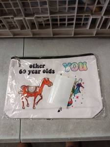 lot 55061 image: Unicorn 60th Birthday Makeup Bag