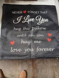 lot 55064 image: Long Distance Love Decorative Pillow Cover