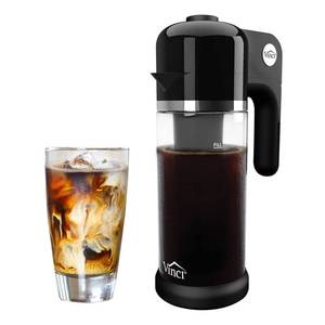 lot 18276 image: Vinci Express Cold Brew 37oz Coffee Maker - Black Iced Coffee Machine, Dishwasher-Safe, Electric, No Filter Needed