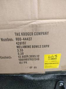 lot 18356 image: Kroger Melamine Bowls - 18 Pk