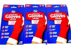 lot 18266 image: Kroger Reusable Gloves - Latex - Extra Long Cuff - 6 Pk