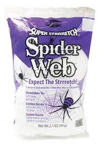 lot 18228 image: Fun World Super Stretch Spider Web - 24 Ct