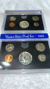 lot 1 image: 2 1969 United States Proof Sets