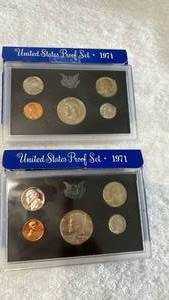 lot 13 image: 2 sets of 1971 US Proof Sets