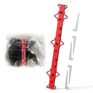 lot 4811 image: GARVIN 4ft Woven Wire Fence Stretcher Bar with 5 Wedges, Heavy Duty Steel Fence Puller Tool for Horse Fence, Bull Yard, Farm Field, Rust-Resistant Tensioner, Red Retail- $60
