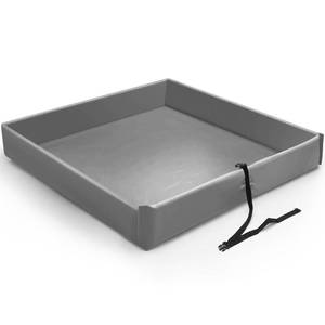 lot 4812 image: Wettarn Folding Duck Pond 4 x 4 Portable Spill Containment Berm Wall Containment Berm(Gray) Retail- $90