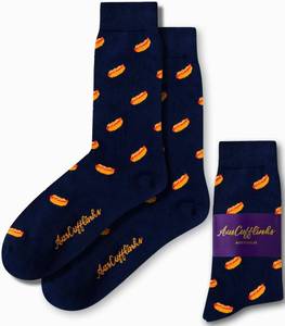 lot 4820 image: AUSCUFFLINKS Hot Dogs for Men Socks Sausages Hot Sausage Dog Sock for Him  New York Hotdog  Present for Work Colleague  Bday Gift for Guys (Hot Dog)
