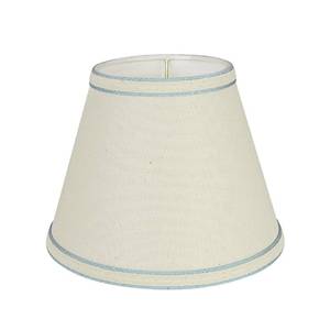 lot 4823 image: Aspen Creative 58909 Empire Uno Lamp Shade in Cream with Powder Blue, 5 Top x 9 Bottom x 7 Slant Height, Slip UNO 33mm