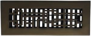 lot 4853 image: Decor Grates AB310-RB 3-Inch by 10-Inch Abstract Floor Register, Solid Brass with Rubbed Bronze Finish