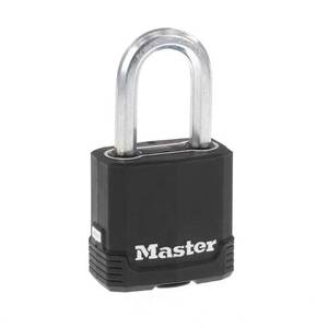 lot 4913 image: Master Lock Magnum Heavy Duty Outdoor Padlock with Key, Weather Resistant Body and Cut Resistant Shackle make Lock Perfect for Fences, Gates, Sheds, M115XDLF