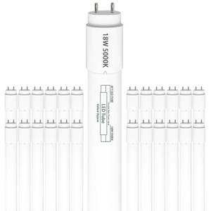 lot 4919 image: Konideke 25 Pack, T8 Led Bulbs 4 Foot 18W, Type B Ballast Bypass, 48 inch Led Bulbs Replacement for F32T8, F20T10, F40T12 Fluorescent Tubes Light Bulb, Dual Ended Power Input, 5000K 2300lm Retail $110