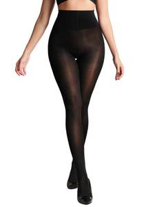lot 4920 image: LUCKMEEY Tights for Women Rip-Resistant 40D Black Semi Opaque High Waist Control Top Pantyhose Stocking Under Dress