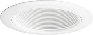 lot 4946 image: Juno 6-Inch Round Tapered Baffle Recessed Lighting Trim, Glare-Reducing Snap-in Trim for Can Lights, Fits IC2, TC2 and TC2R Housings, White Finish