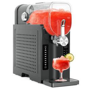 lot 4948 image: Danrelax Slushie Machine, 88 Oz Slushy for Home, LED Display, Auto-Clean, No Ice Needed, 6 Preset Programs, Frozen Drink Maker for Margaritas, Smoothies, Frappes, Milkshakes &amp Juices, Quiet Operation Retail $143