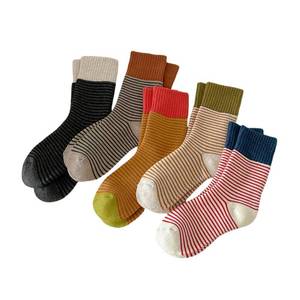 lot 4957 image: OTAODKA Athletics Socks for Women and Girls, Cotton Socks Cute Ankle Sock (US, Numeric, 5, 8, Regular, Regular, 5 Pack Stripes Bright)
